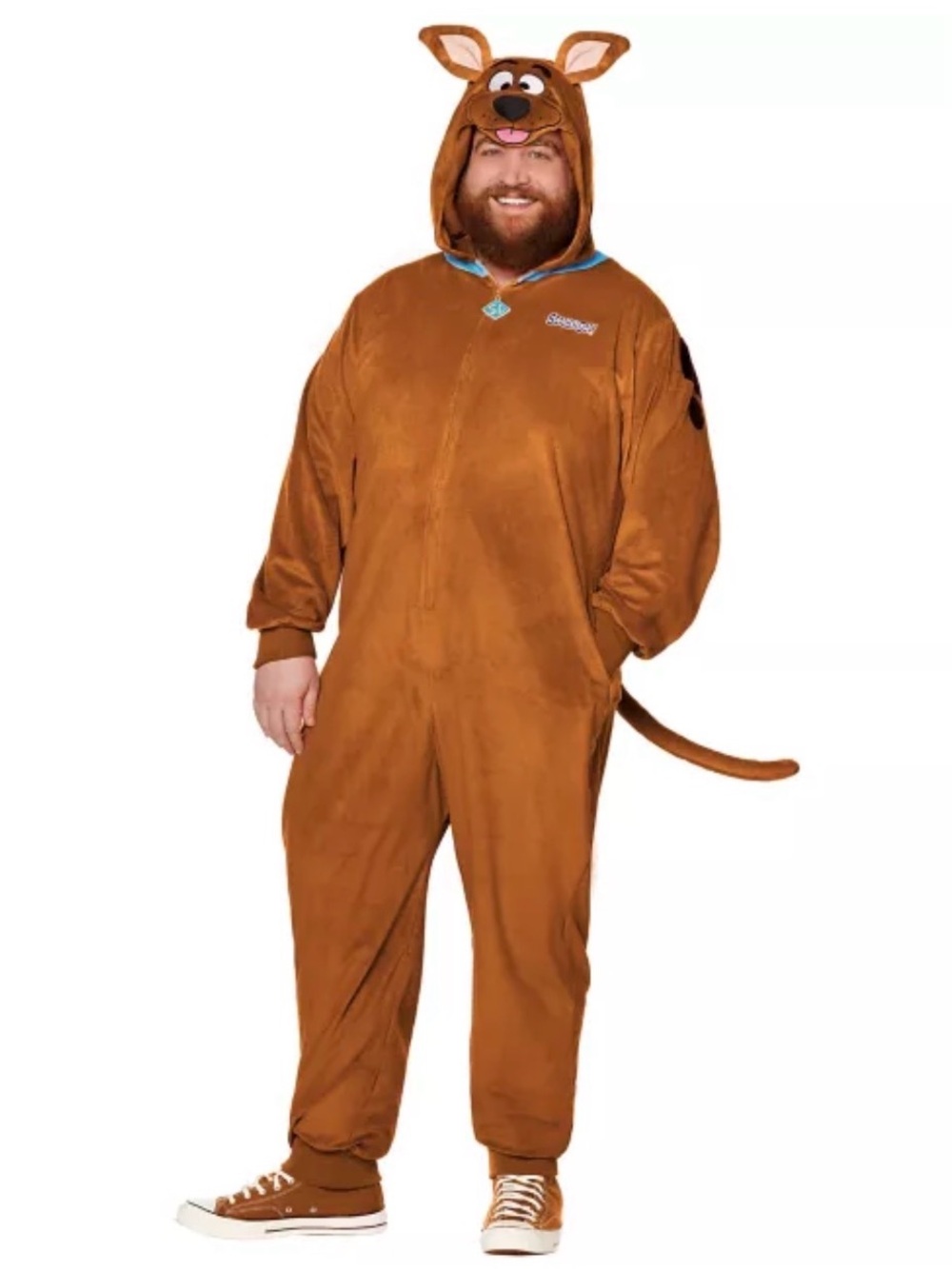 SCOOBY-DOO! ADULT BROWN JUMPSUIT COSTUME SIZE LARGE/EXTRA LARGE 🌟EUC🌟 - Picture 7 of 16